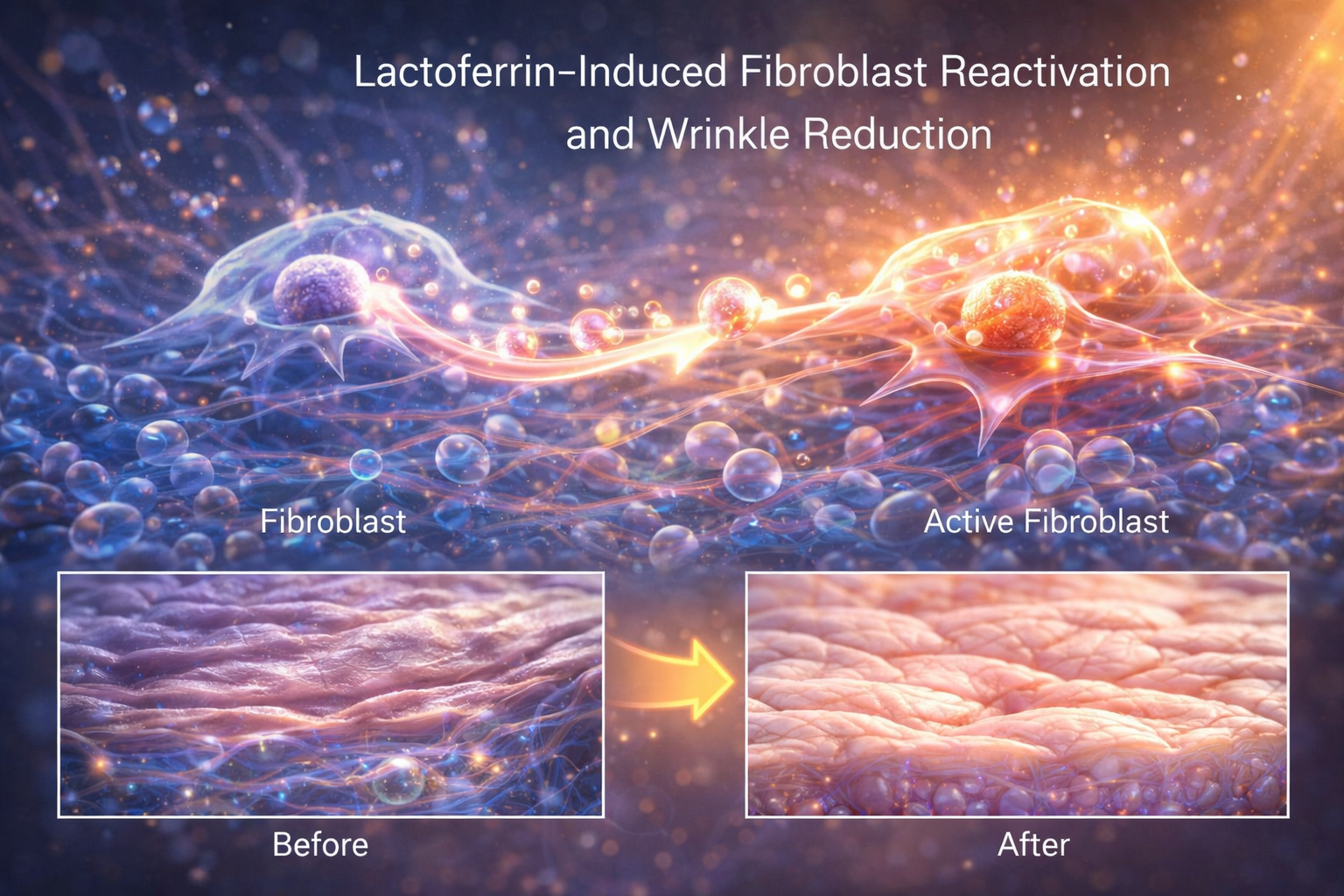 Fibroblast reactivation and wrinkle reduction mechanism