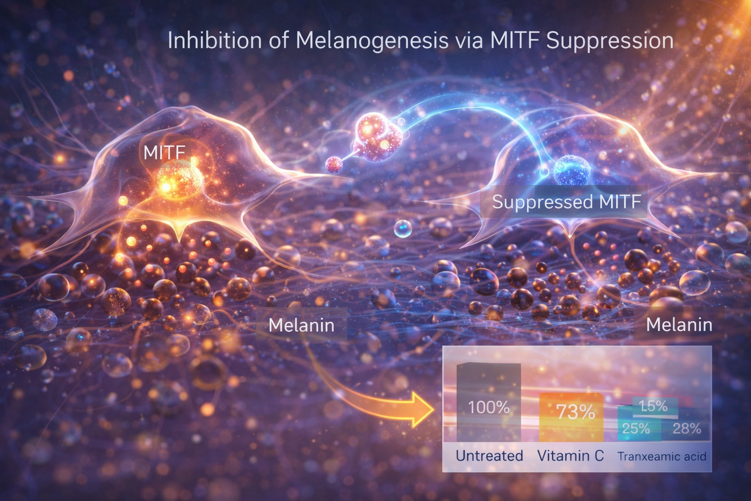Lactoferrin inhibiting MITF and melanin synthesis